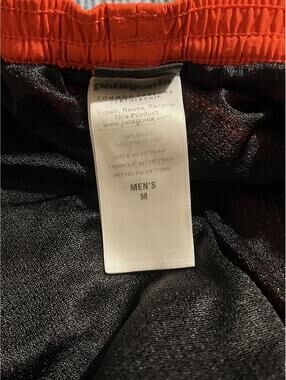 Patagonia Men's Orange Swim Shorts Medium red/ bright orange